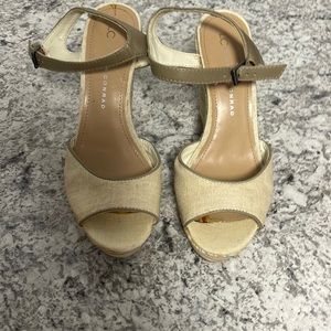 Lauren Conrad Wedges. Size 7.5. Tan/Biege